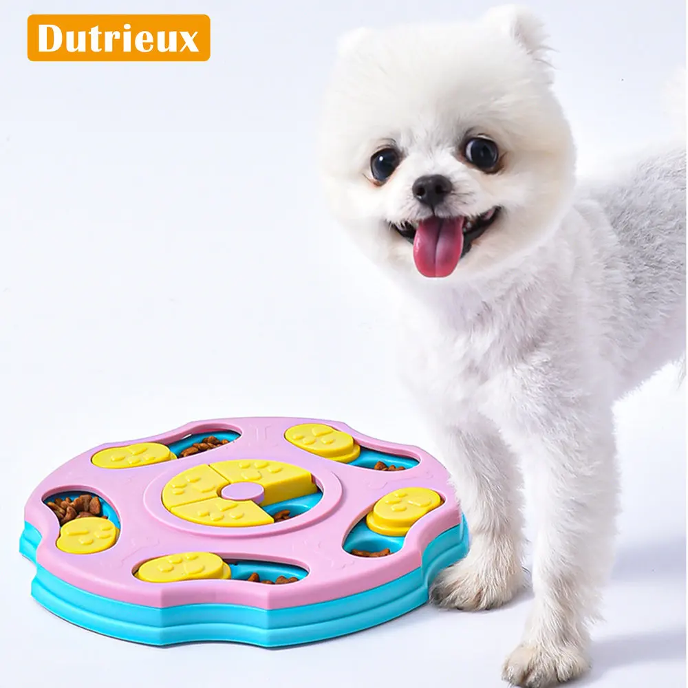 Dog Slow Feeder Toys Food Dispenser Bowl Nonslip Turntable Anti Choke  Multifunction Puppy Interactive Games Training IQ Toys - AliExpress