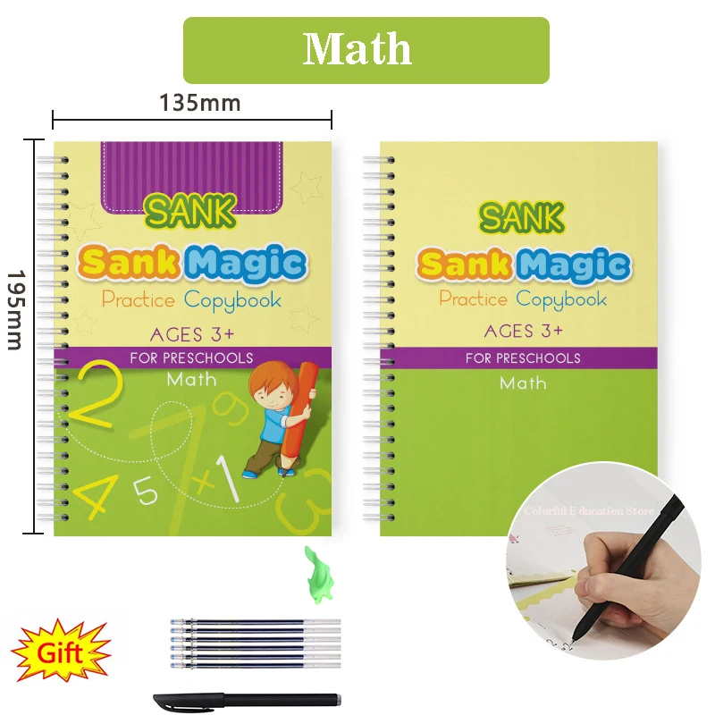 Acheter HKeep Enfants Magic Groove Calligraphie Pratique Porte-Stylo  Apprentissage Cognitif Écriture Pratique Calligraphie