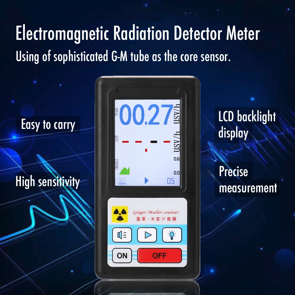 BR-6 Handheld Geiger Counter Nuclear Radiation Detector Personals Radiation Dosimeter Marble Detectors Beta Gamma X-ray Tester radiation detector geiger counter