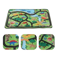 Children's Play Mat Foldable Toddler Toy Track Rug Car Dinosaur Polyester for Toddlers Carpet 1
