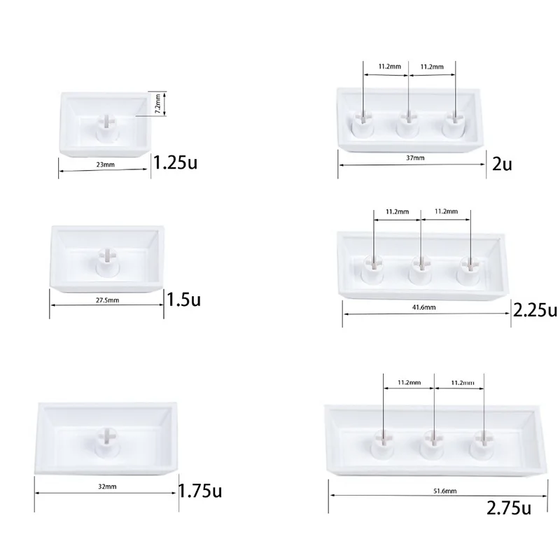 1.25u/1.5u/1.75u/2.0u/2.25u/2.75u 기계식 키보드 보조 키용 PBT 키캡 DSA 로우 프로파일 빈 키 캡