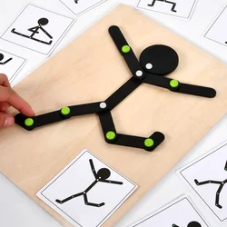 Interactive Wooden Man Puzzle: Educational and Versatile Children's Toy (Sports Minions)