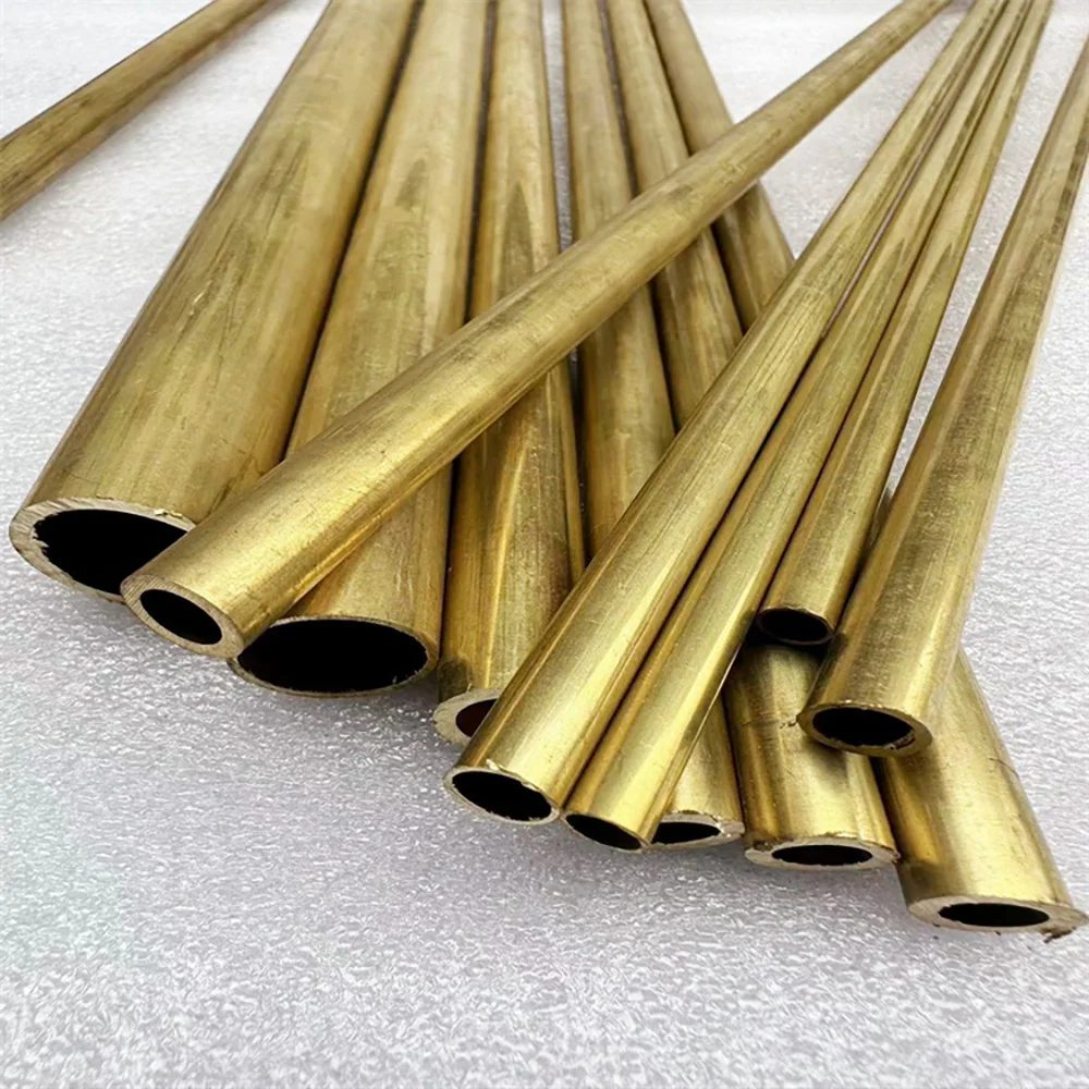 Brass Tube Diameter 1/1.5/2/3/4/5/6/7/8/9/10/11/12/13/14/15/16/18/20/22/24/25mm Round Brass Pipe Cutting Length 500mm Tool Parts