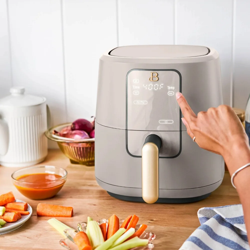 Beautiful 3 Qt Air Fryer with TurboCrisp Technology, Porcini Taupe 2