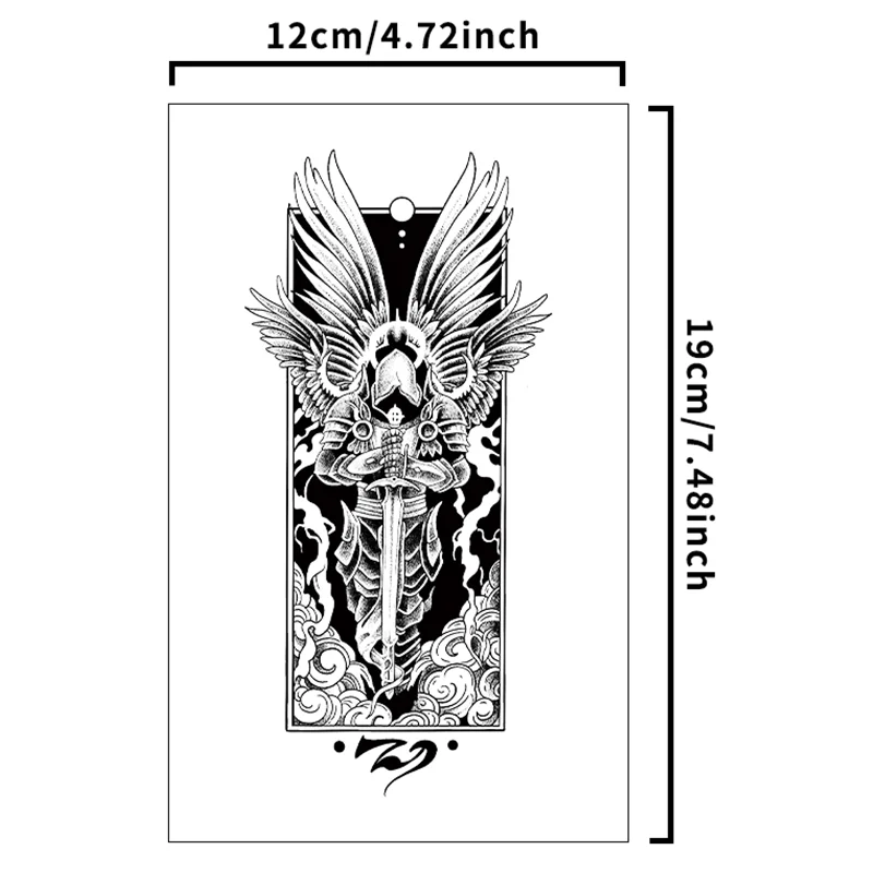 1Pc Judgment Angel Waterproof Temporary Tattoo Stickers, Long-lasting Waterproof for One to Two Weeks, Suitable for Arm, Leg. 2