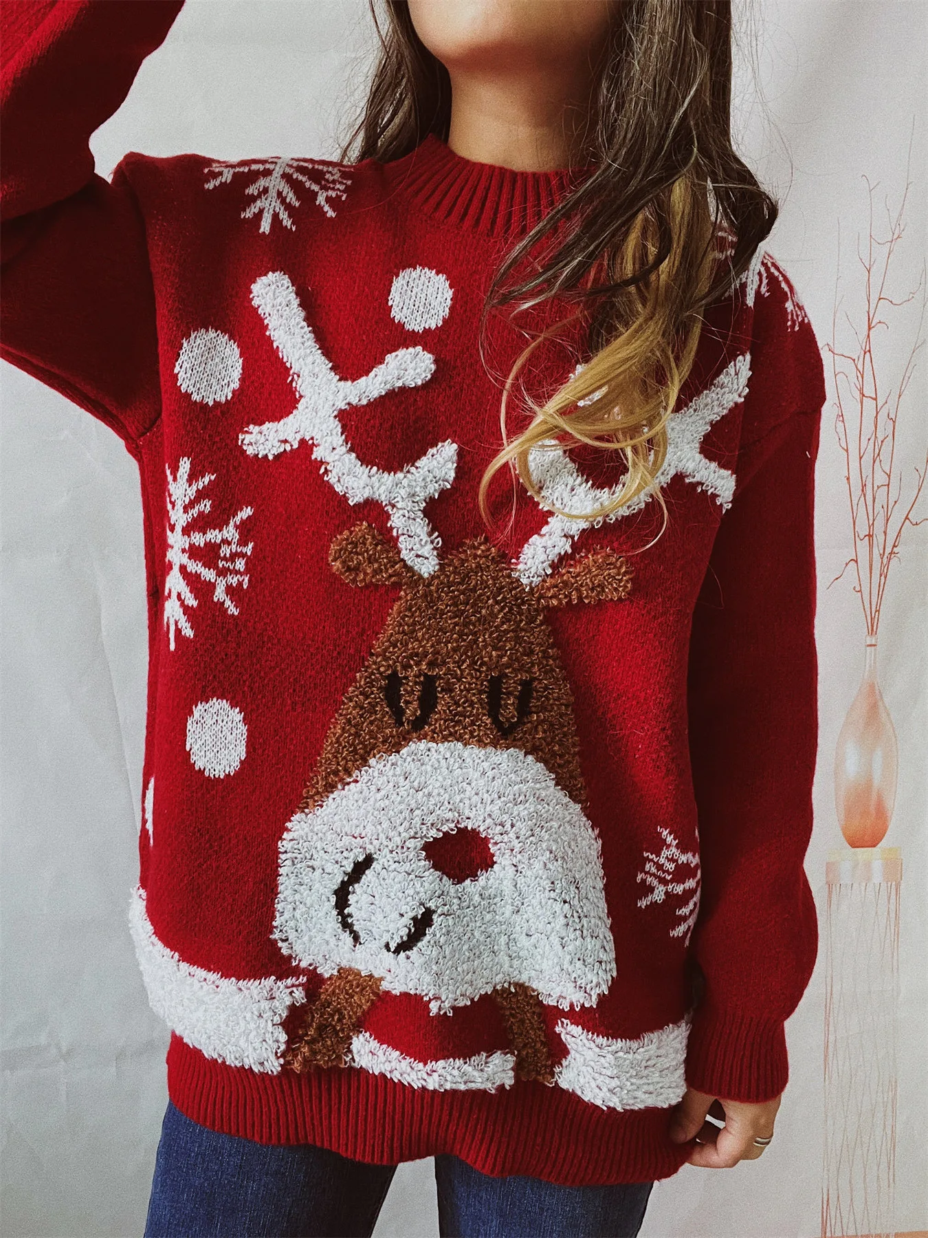 Pull Noël femme coupe large