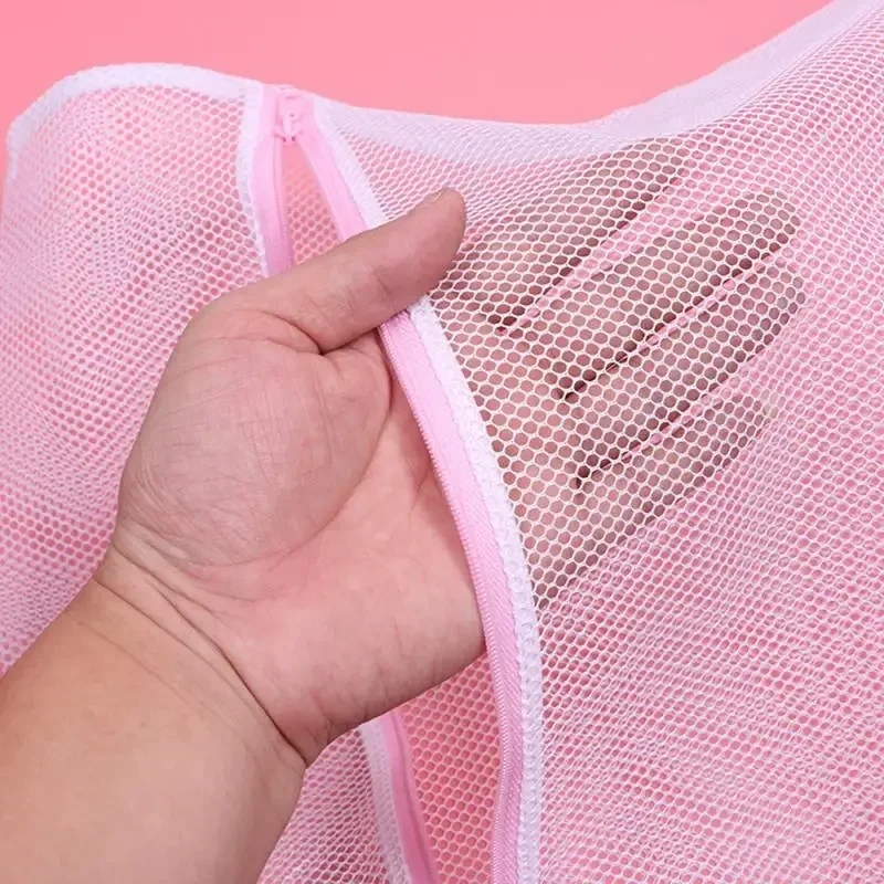 Zippered Laundry Bags Fine Mesh Clothing Care Washing Bag Large Mesh Bra Washing Bag Washing Machine Clothes Protection Net 5