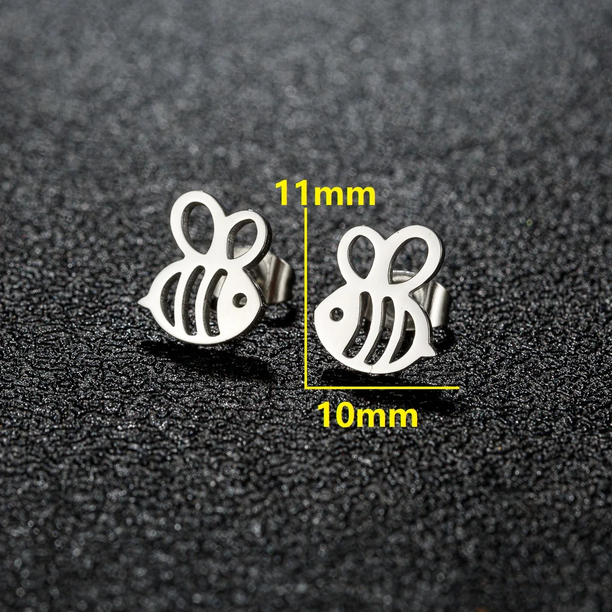 Kleine Biene Edelstahl Ohrringe Für Frauen Mädchen Mini Insekt Tier Ohr Piercing Stud Ohrringe Partei Schmuck Geschenk Aretes – Detail 2