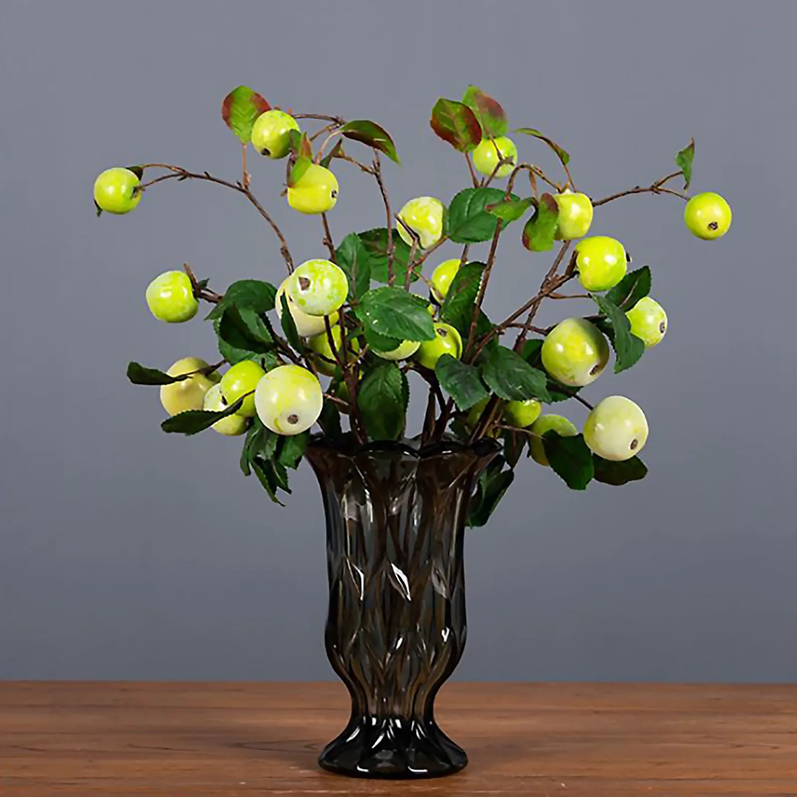 

Artificial Lemon Apple Branch Decor Kitchen Stem Meaning Berries Plant Fruit Decoration Display Green Leaves Home Furnishings