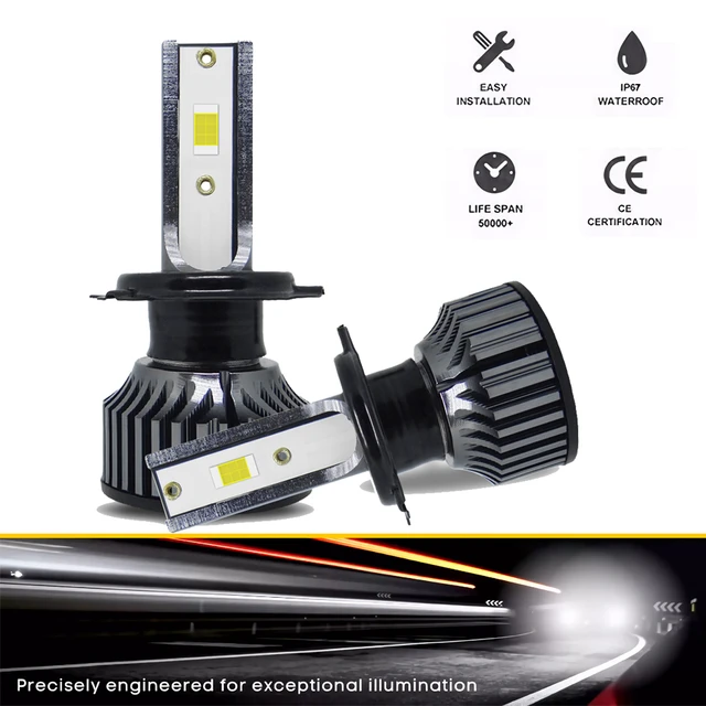 2pcs H4 LED Headlight Bulb H1 H3 H7 H11 9005 9006 9012 880 Auto