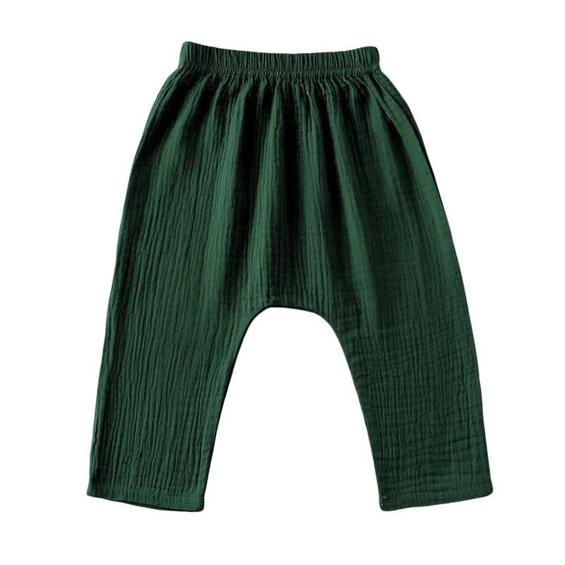 Jumping Meters 2-7T Ankle-Length Boys Girls Trousers Pants Cotton Children's Wear Solid Kids Pants For Summer