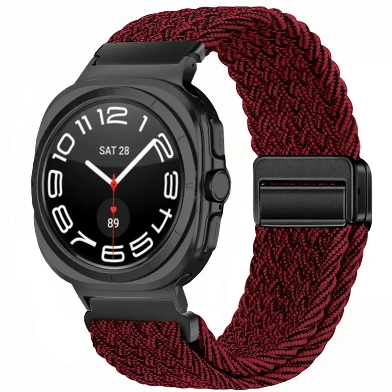 Nylon Braided Loop Strap with Metal Magnetic Clasp