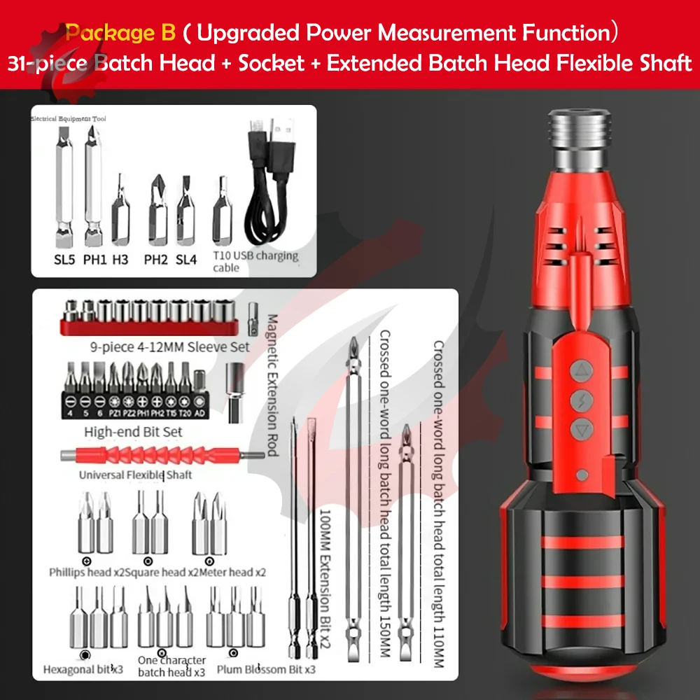 

4,2 V Мини Электрическая отвертка, бытовая Беспроводная отвертка 1500mAh Micro USB, аккумуляторная, ручная Отвертка 5/33/49 шт.