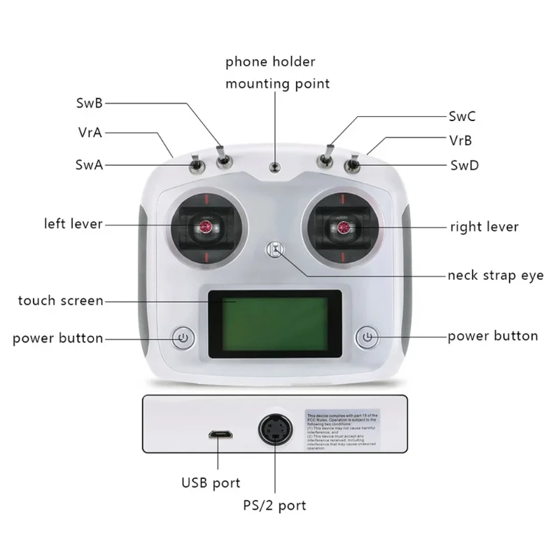 FLYSKY FS-i6S i6S 2.4G 10CH AFHDS 2A Centering Throttle Transmitter iA6B A8S iA10B Receiver RetailBox RC FPV Drone