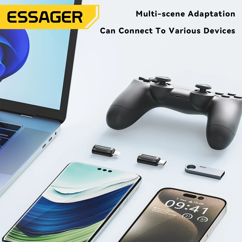 Essager Type C to Lighting OTG Adapter IOS Female To USB C Male Connector PD 20W Fast Charging For iPhone 16 15 14 13 12 Pro Max