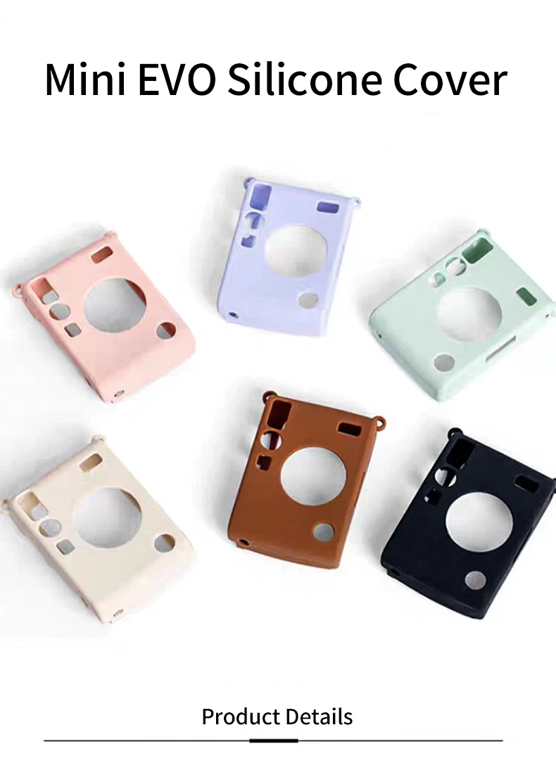 Camera protective Case for Fujifilm Instax MINI EVO Soft Silicone Case Shoulder Strap Dustproof waterproof Cover Bag Pouch