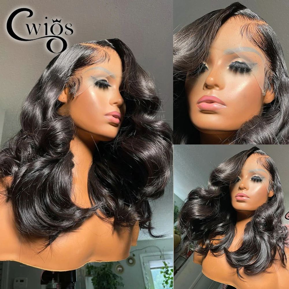 

Black wavy curly hair 180 density synthetic lace wig women's natural hair seam without gel baby hair heat resistant party queen