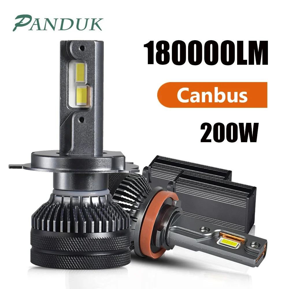 

PANDUK 200W 180000LM Canbus H7 H4 Led Lamp Double Copper Tube Lights For Car K5C F5C H1 H11 HB3 9005 HB4 9006 Led Headlight Bulb