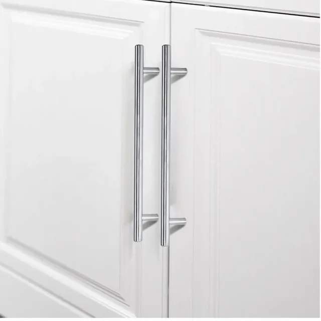 50 มม.-500 มม.สแตนเลสสตีลประตูตู้ T บาร์ดึง KNOB ลูกบิดตู้เฟอร์นิเจอร์ตู้ DrawerHandle 3