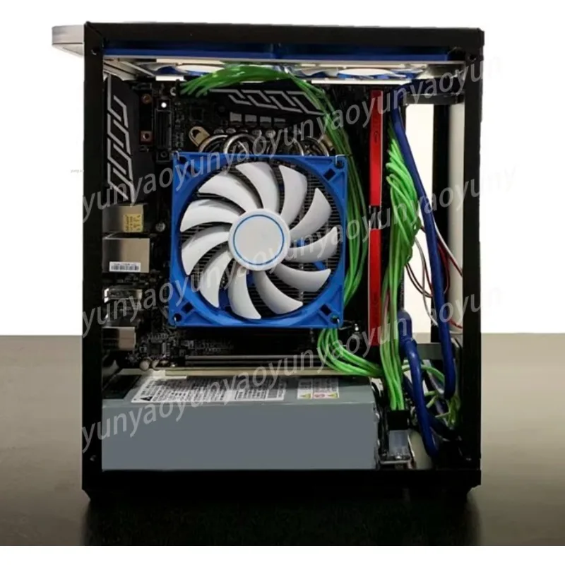 M34 K39 M24 미니 투명 ITX 케이스 A4 케이스 1U PSU 휴대용 HTPC 컴팩트 게이밍 인클로저