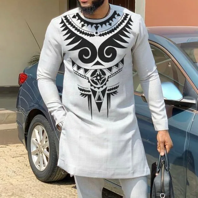 Bolaji Embroidered Long Sleeve Dashiki Outfit
