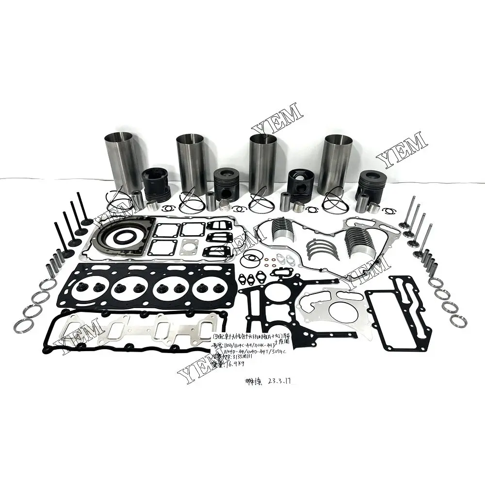 

1104C-44 Engine Overhaul Rebuild Kit Liner Piston With Gasket Bearing Valve Set For Perkins diesel engine part