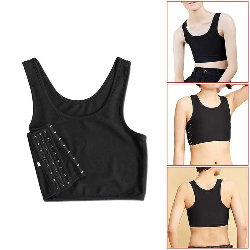 backless shapewear S-4xl Breast Chest Binders Transexual Vest Tomboy Chest Lesbian Binders Bra Undershirt Flatten Chest Shapers Casual Short Tops shapewear