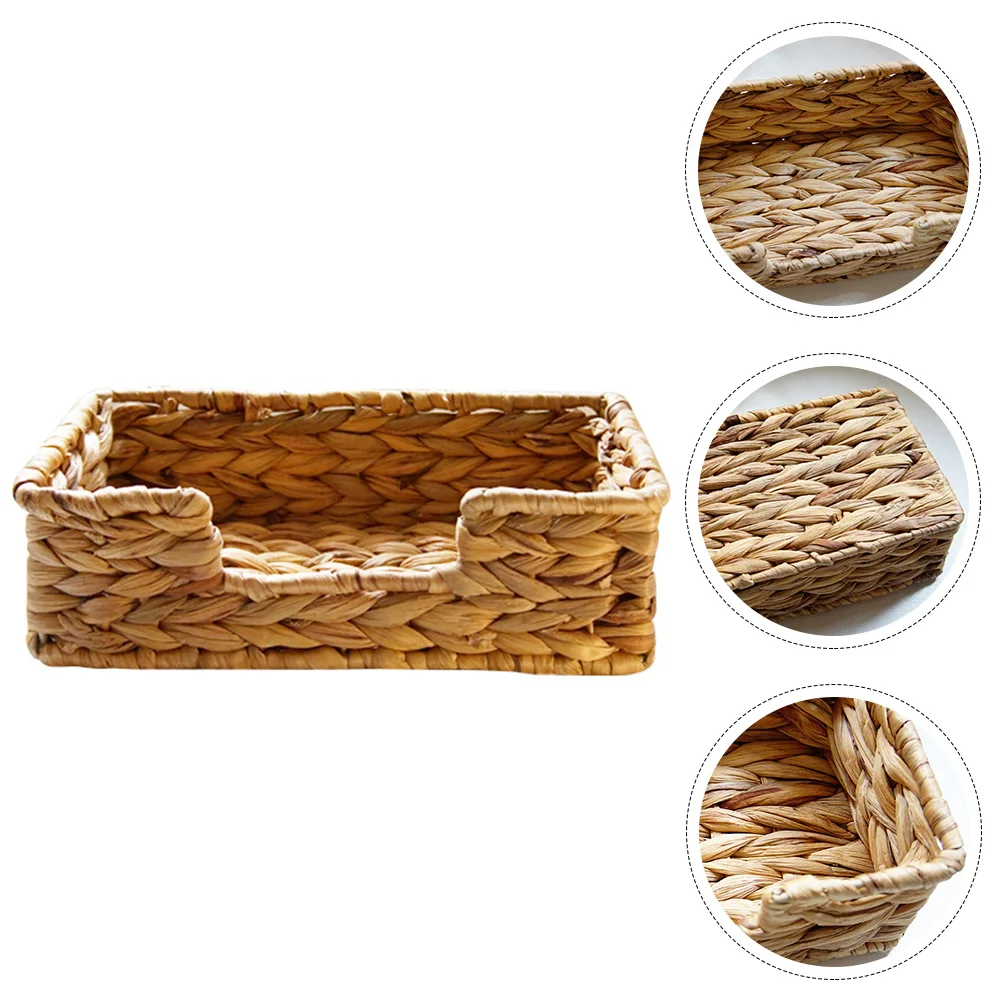 

Water Hyacinth Storage Baskets Wicker Hand Woven Storage Bins Seagrass Organizer Tray Natural Container Organizing Clothes