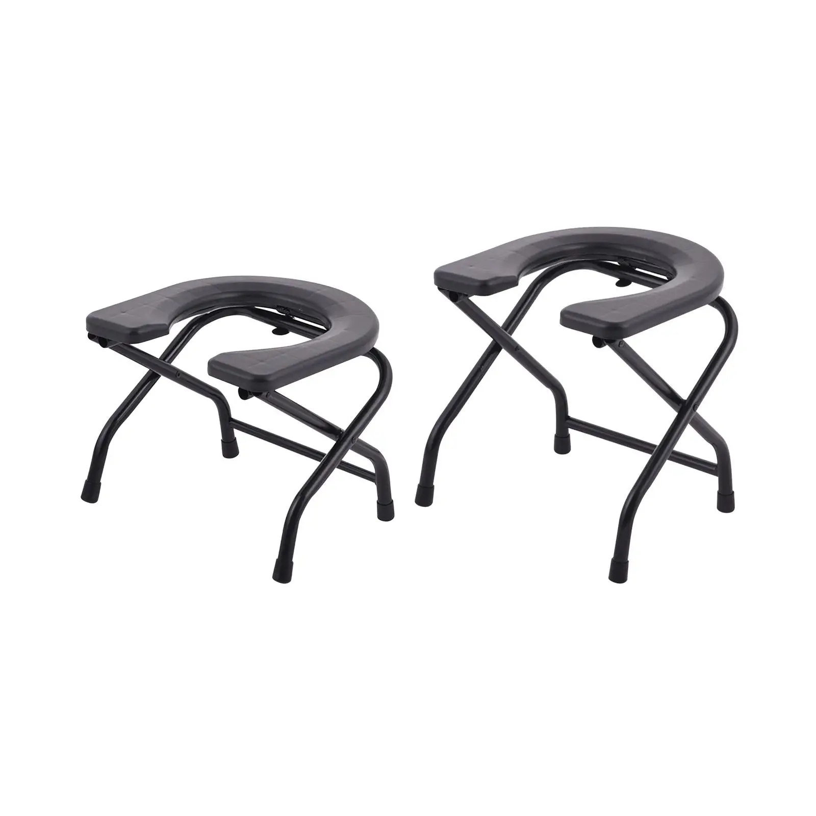 Folding Toilet Seat Seniors Squat Design Stainless Steel Frame Bathroom Use