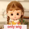 Doll Wig Bangs Ponytail Curly Soft Mohair Wig Suitable for Ob11, 1/12bjd, 1/8BJD Doll Wig Doll Accessories 5