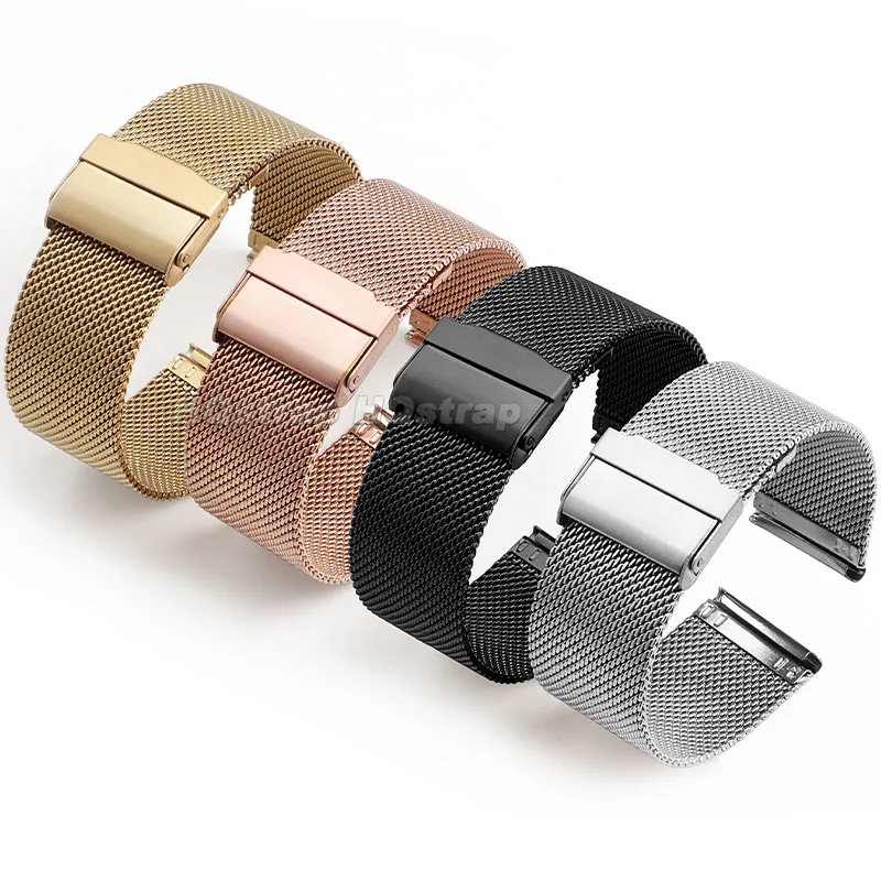 Universal Milanese Mesh Stainless Steel Watch Strap - 0.6mm Adjustable Band