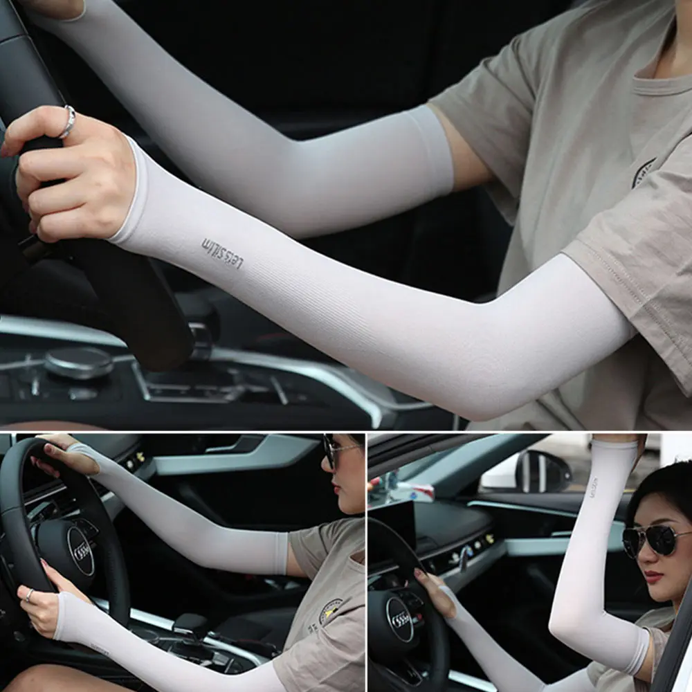 2Pcs Arm Sleeves Outdoor Sport Sleeve Sun UV Protection Hand Cover Summer Cooling Running Fishing Cycling Arm Cover sun protection arm sleeves arm sleeves cooling arm sleeves