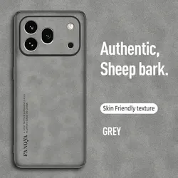 Luxurious PU Leather Sheepskin Feel Phone Case - Protective Cover Sleeve - Honor 600 Pro (Grey)