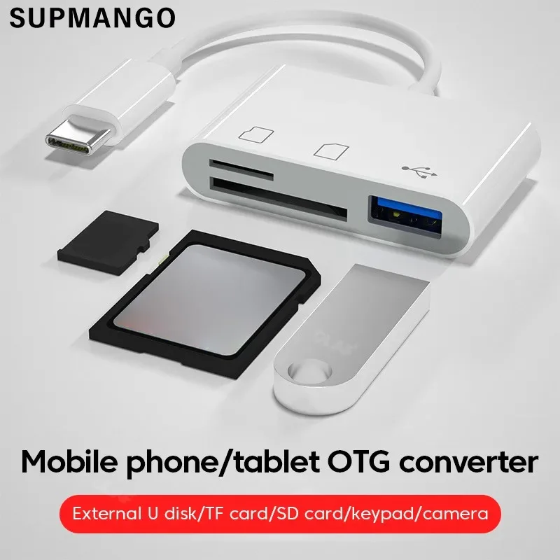 Type C Adapter TF CF SD Memory Card Reader For Phone IPad Huawei Macbook Samsung Xiaomi