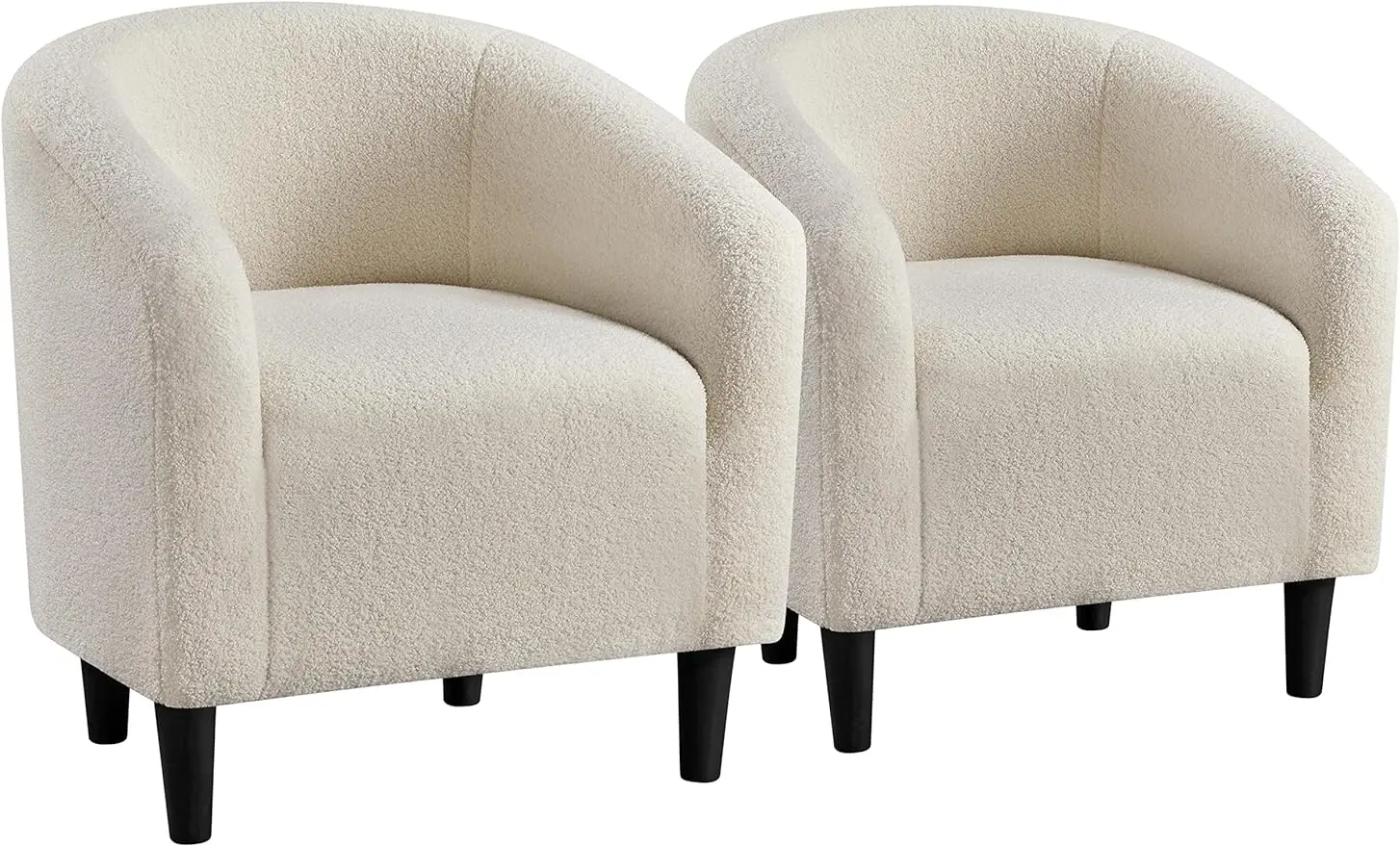 

Yaheetech Barrel chairs, Furry Accent chairs, Sherpa Cozy Modern with Soft Padded Armrest, Fuzzy Club chair for Living room Bedr