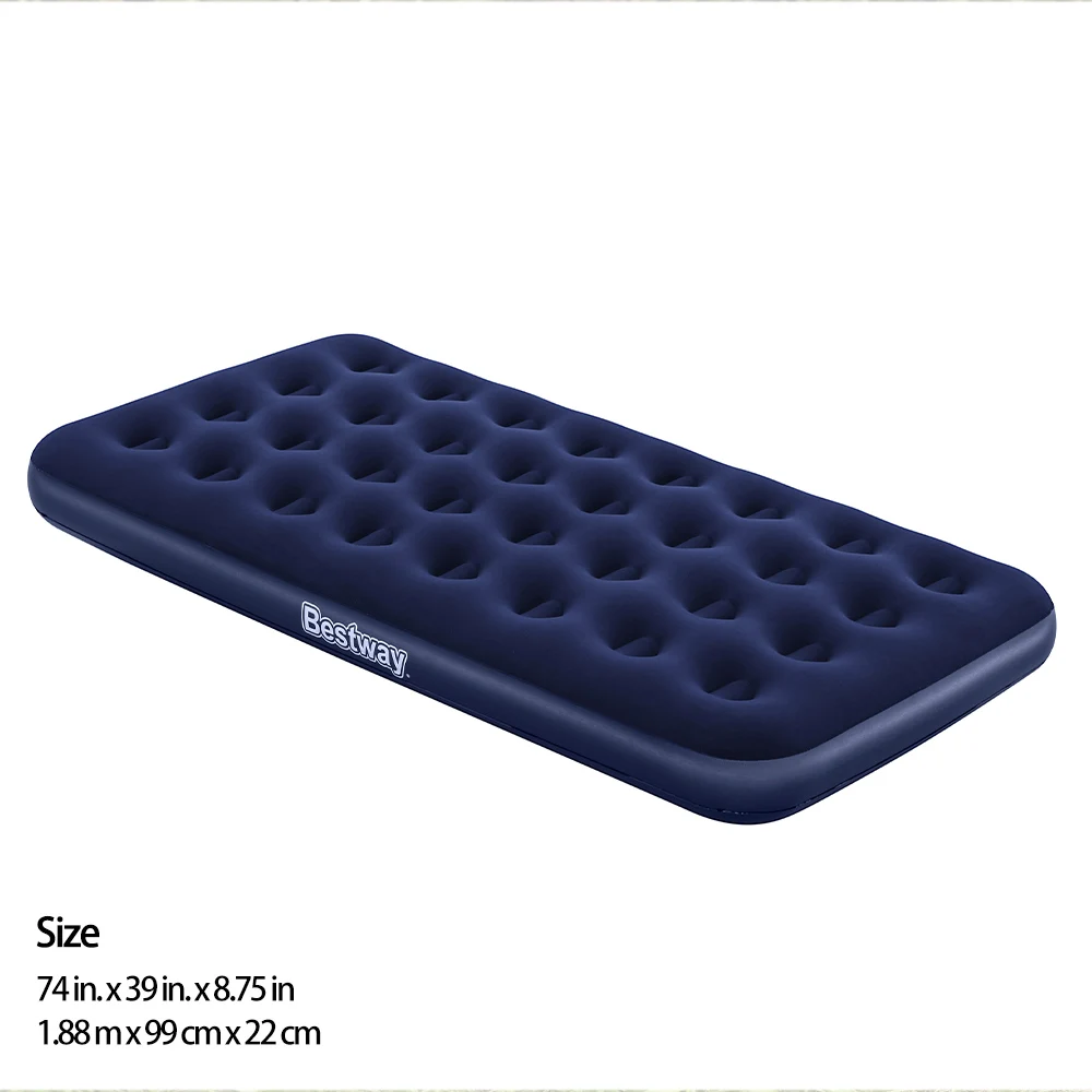 Bestway Inflatable Mattress Single Size Outdoor Camping Mattress Lunch Bed Thickened Portable Car Inflatable