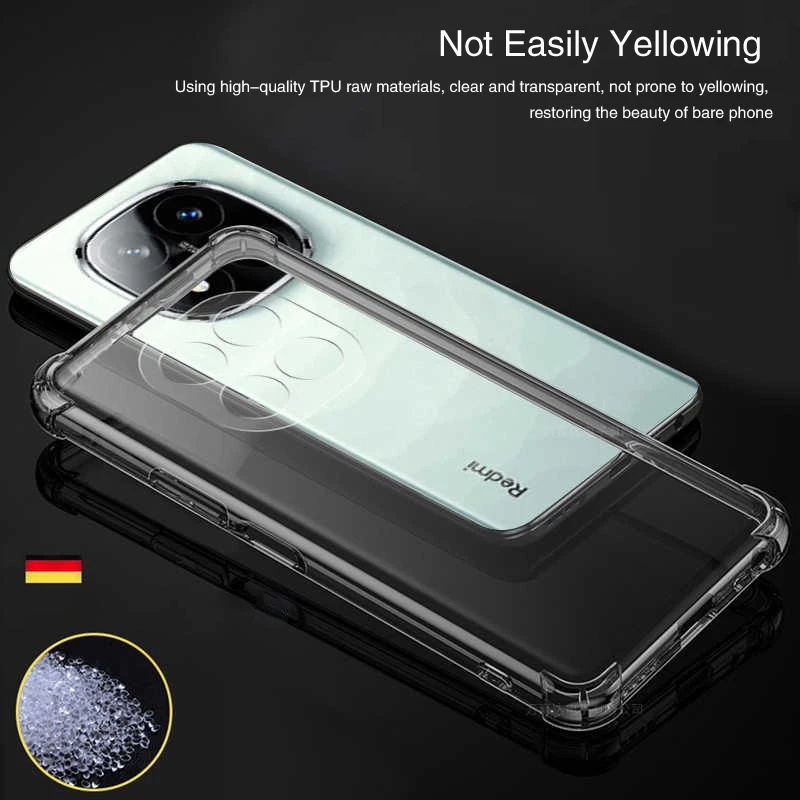 Premium Transparent Soft Silicone Phone Case with Airbag Protection – High-Quality Back Cover