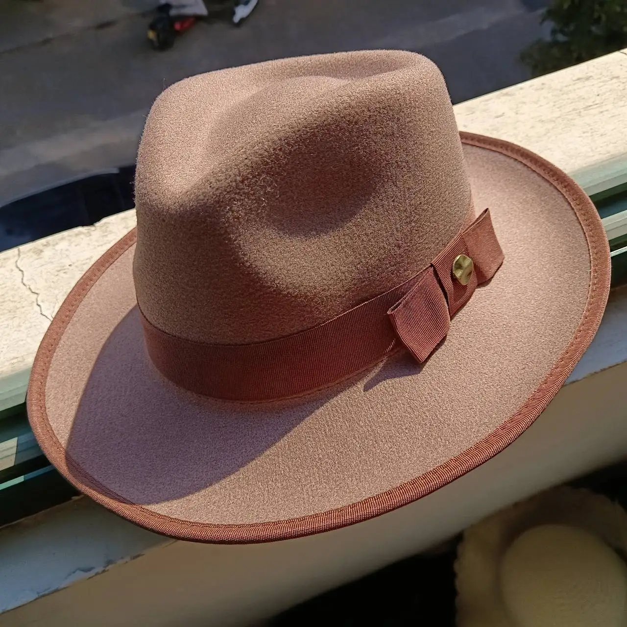menhat male fedora with knot felt hat for summer jazz disco hat for men