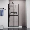 Shower door  -  Transparent frame shower screen with walk-in black finish makes bathing experience easy and strong construction 2