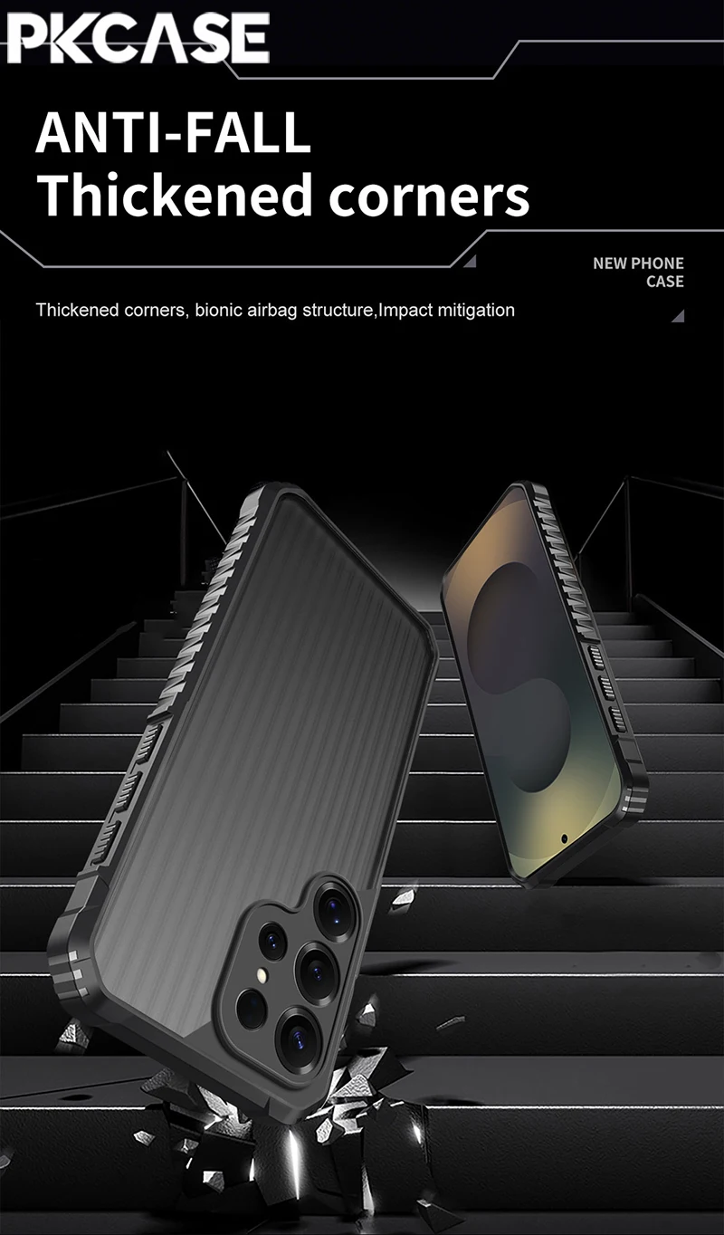 PKCASE Matte Armor Stoßfeste Hülle für Samsung S26 S25 Edge S24 S23 Ultra Plus FE A57 A37 A17 A07 A56 A36 A26 A16 A06 Cover – Detail 2