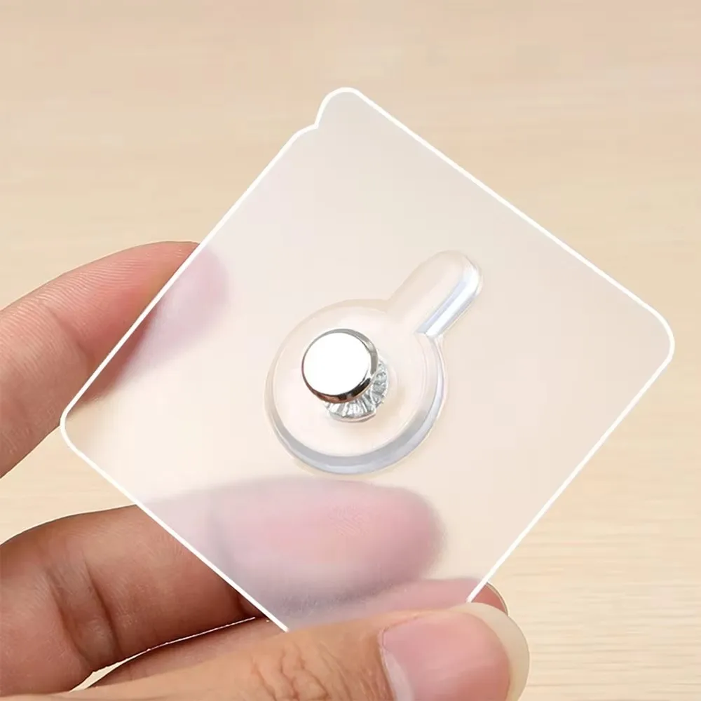 6-Piece Transparent Waterproof Adhesive Wall Hooks