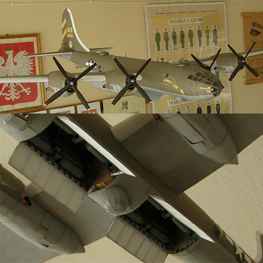 US B29 Superfortress Bomber Paper Craft 1:47 airplane Model