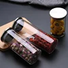 250-650ML Glass Canister Stainless Steel Cover Glass Spice Jars Storage Tank Coffee Bean Food Containers Kitchen Accessories 5