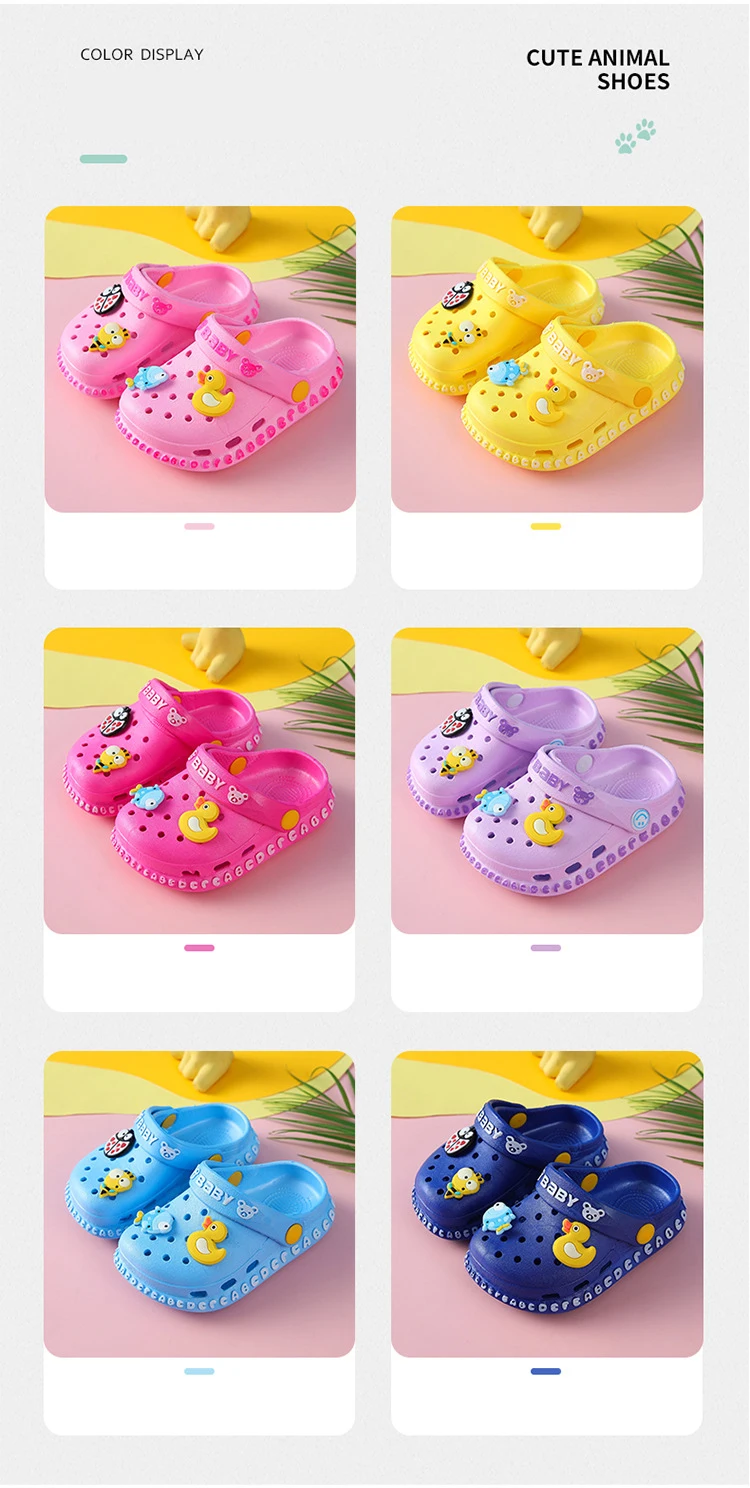 Summer Children Garden Clogs Shoes Boys Girls Beach Sandal Kids Lightweight Breathable Cute Cartoon Slip On Mules Baby Slippers Sandal for girl