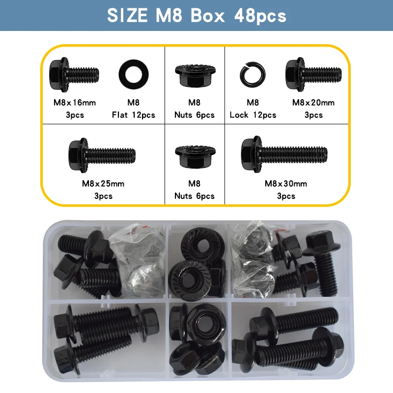 450 Bulloni A Testa Esagonale Con Flangia M6 M8 M10, Dadi - Foto 2