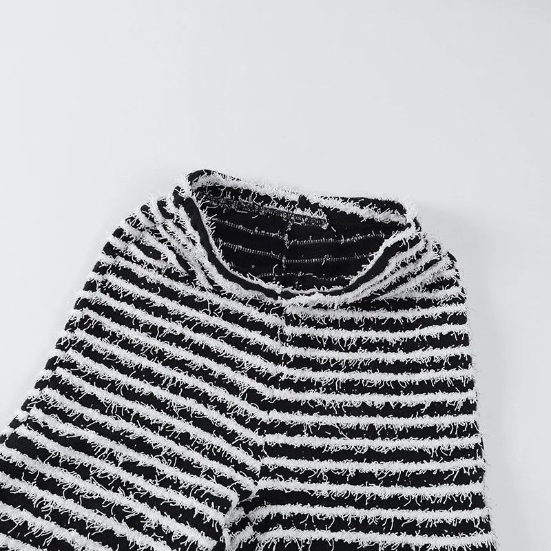 Y2k Striped Knitted Pants