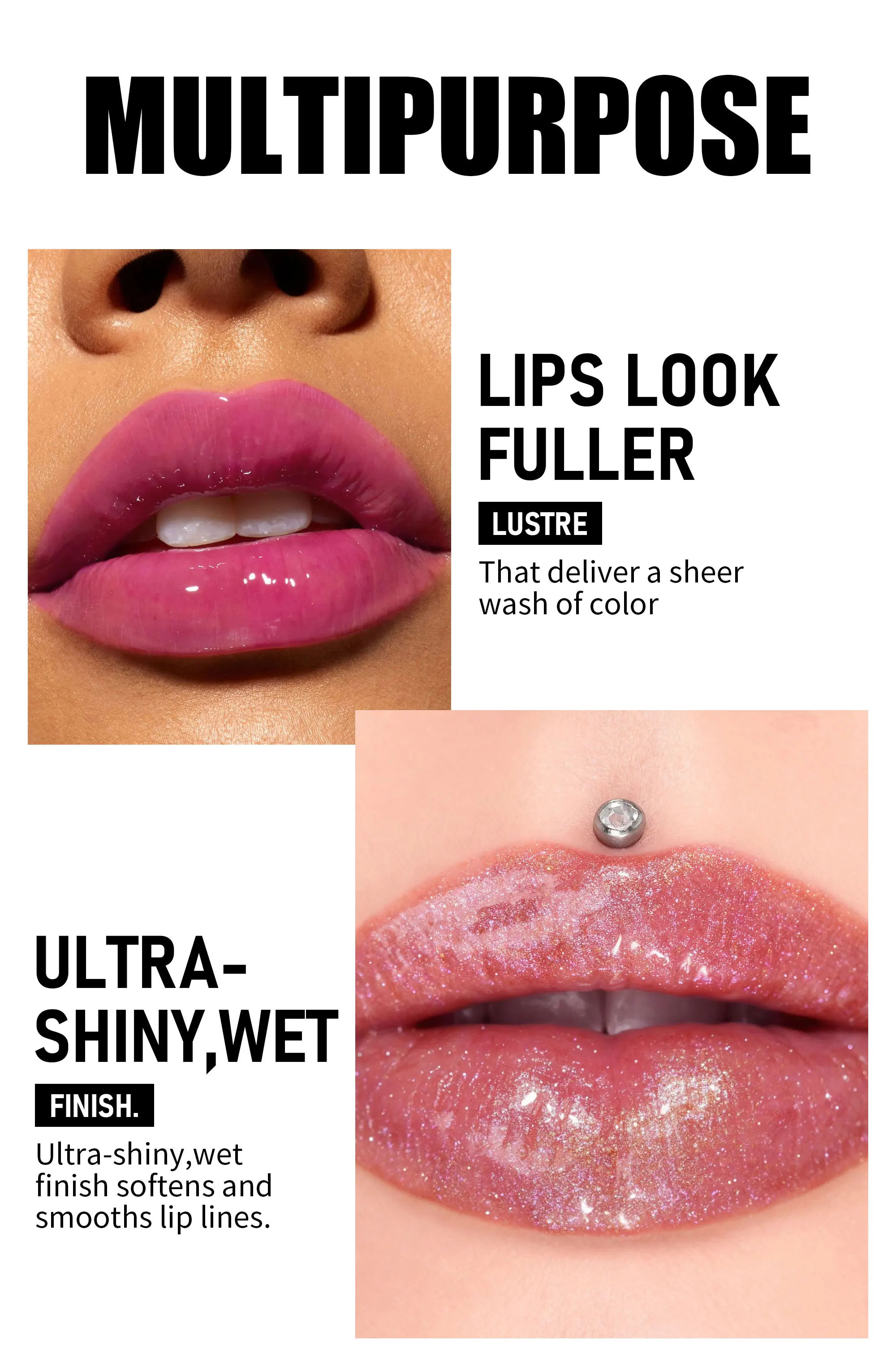 Brillo de labios café perlado aceite hidratante efecto espejo_voghion.com