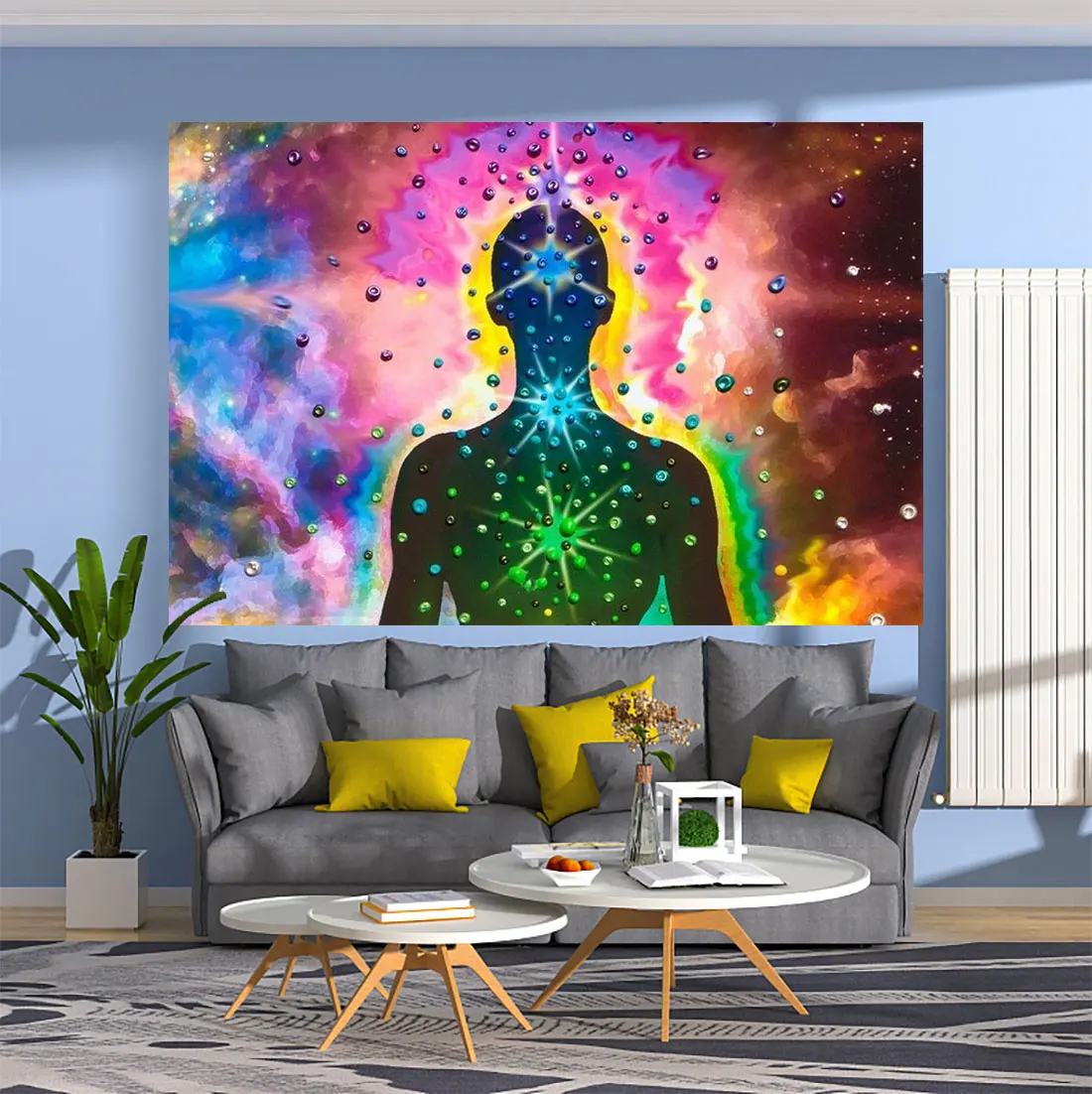 

Гобелен 7 чакр, индийская статуя Будды, медитация, печатные настенные подвесные ковры, мандала, украшение для дома, декор в стиле бохо