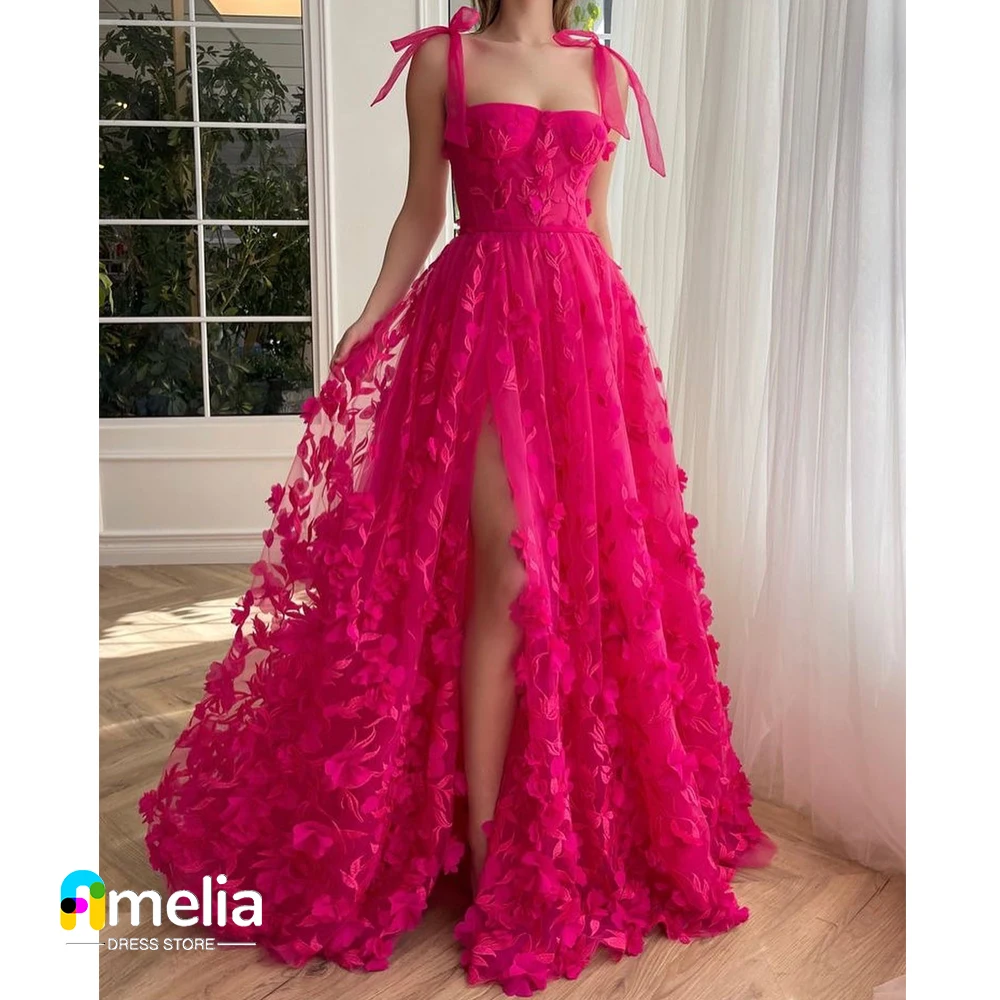 

Amelia Square Neck Spaghetti Dubai Prom Dress Sleeveless Evening Gown With Fethers Floor Length Women Wedding Party Dress2023