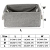 Storage Baskets for Shelves Collapsible Storage Bin Rectangular Organizer Bins with Handles Foldable Fabric Storage Box 5